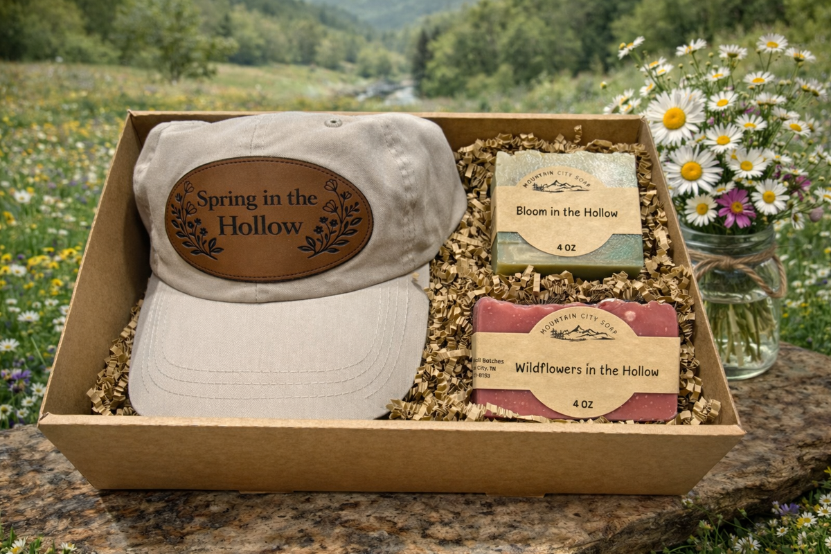 Spring in the Hollow Gift Box | Artisan Soap & Hat Bundle