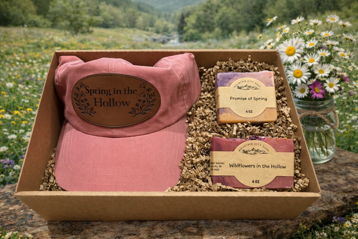 Spring in the Hollow Gift Box | Artisan Soap & Hat Bundle