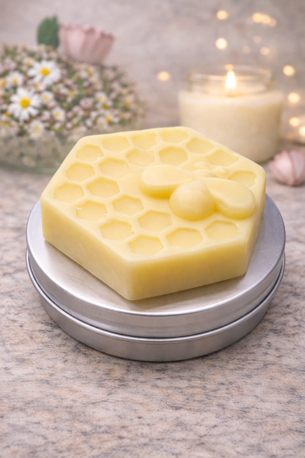 Pink Grapefruit Lotion Bar with container